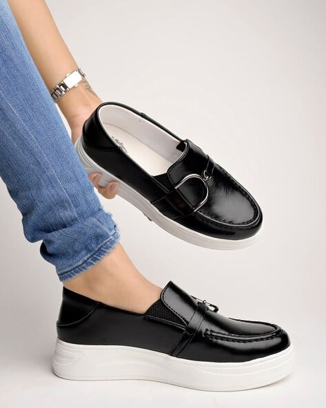 Round-Toe Penny Loafers