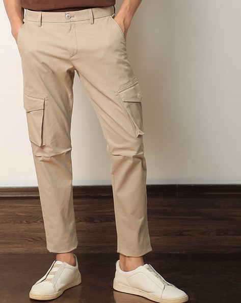 Buy Krystle Mens  Boys Relaxed Fit Cotton Cargo Jogger Jeans Pants Beige  30 at Amazonin