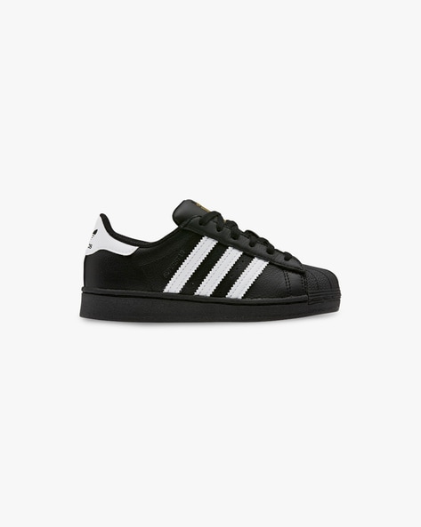 Adidas superstar black white no cheap gold