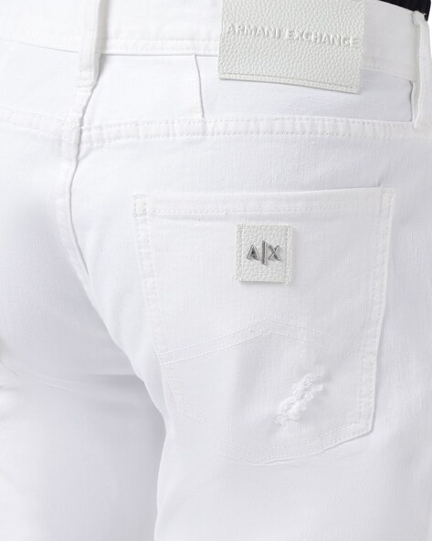 Armani exchange on sale white jeans