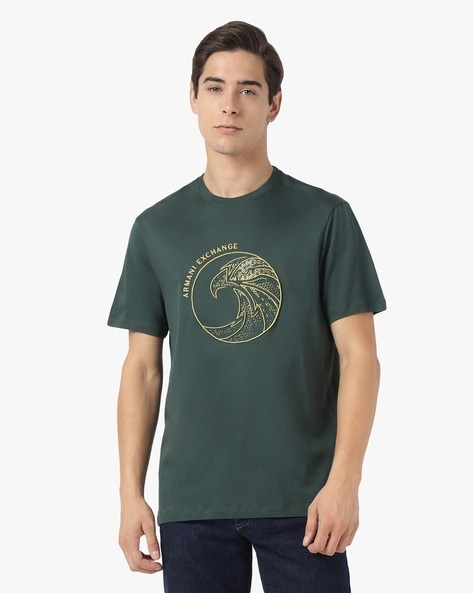 Armani green shop t shirt