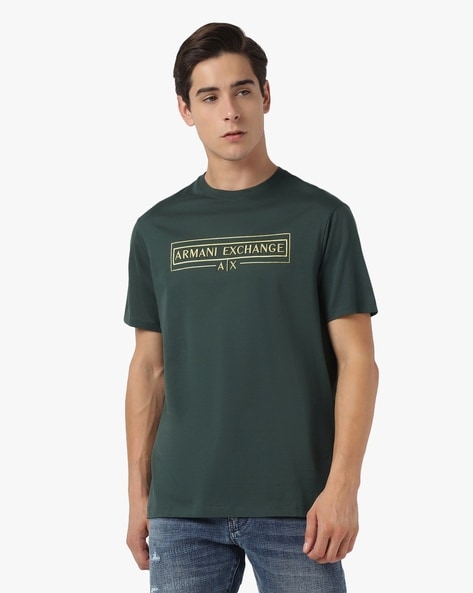 Armani green hot sale t shirt