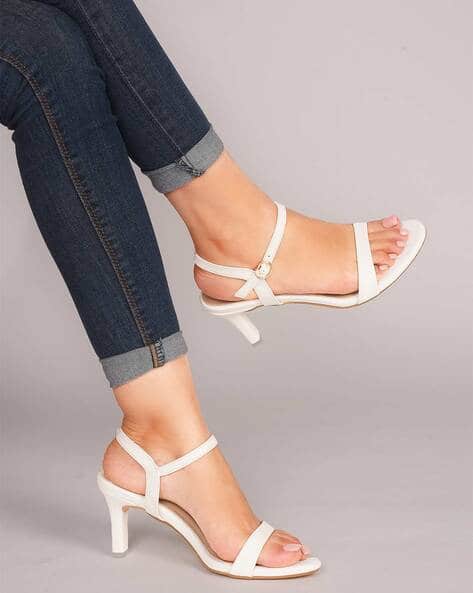 Buy White Heeled Sandals for Women by SHUZ TOUCH Online