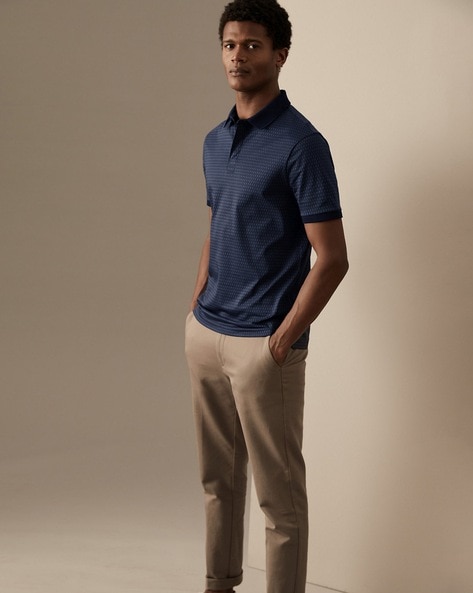 Blue polo 2024 brown pants