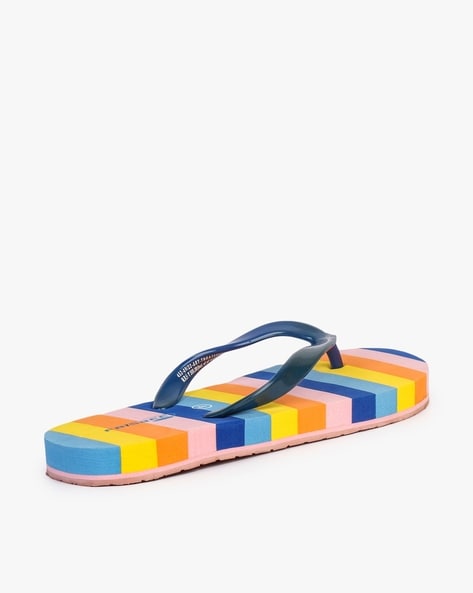 Multi coloured best sale flip flops