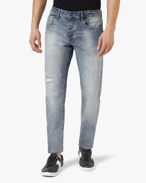 J10 Skinny Fit Lightly Washed Rip Repaired Jeans