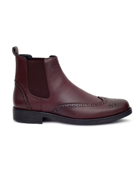 Wine chelsea clearance boots mens