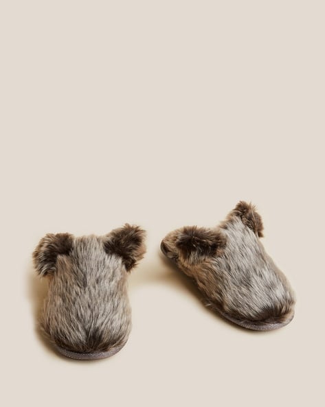 Faux-Fur Slides