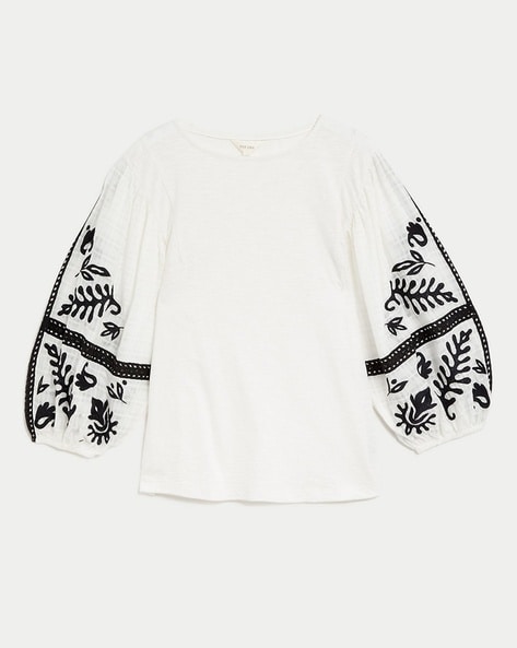 Buy Ecru Tops for Women by Marks & Spencer Online