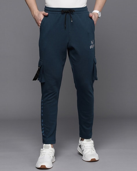 Buy Men Solid Regular Fit Blue Track Pants Online - 583527 | Allen Solly