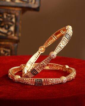 Gold Plated Grt Gold Bracelet For Womens Grt Jewellers Jodi Bangle