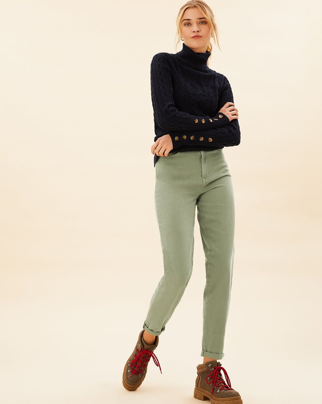 Women High-Rise Baggy Fit Trousers