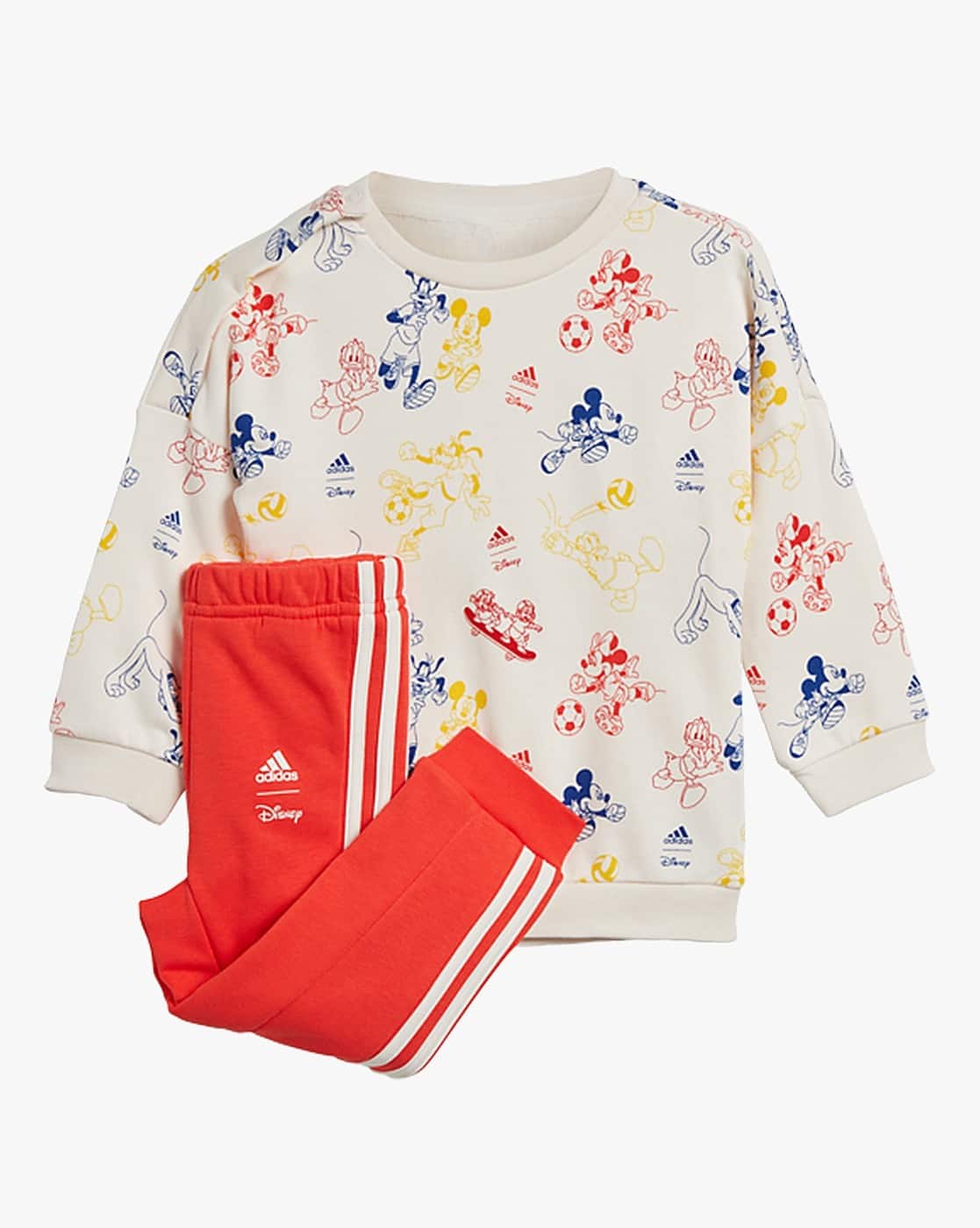 Buy Adidas Kids Mickey Mouse T-Shirt Jogger Set White Color