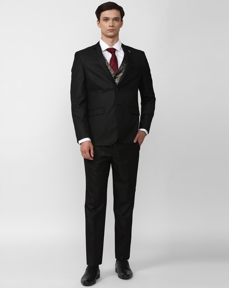 Van Heusen Single-Breasted 3-Piece Suit Set