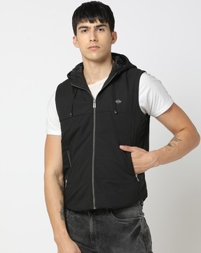 Mens jacket without on sale sleeves