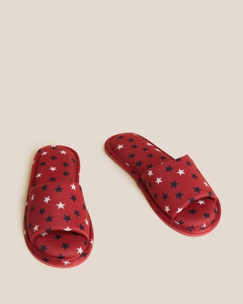 Micro-Print Slippers