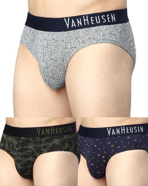 Pack of 3 printed cotton briefs