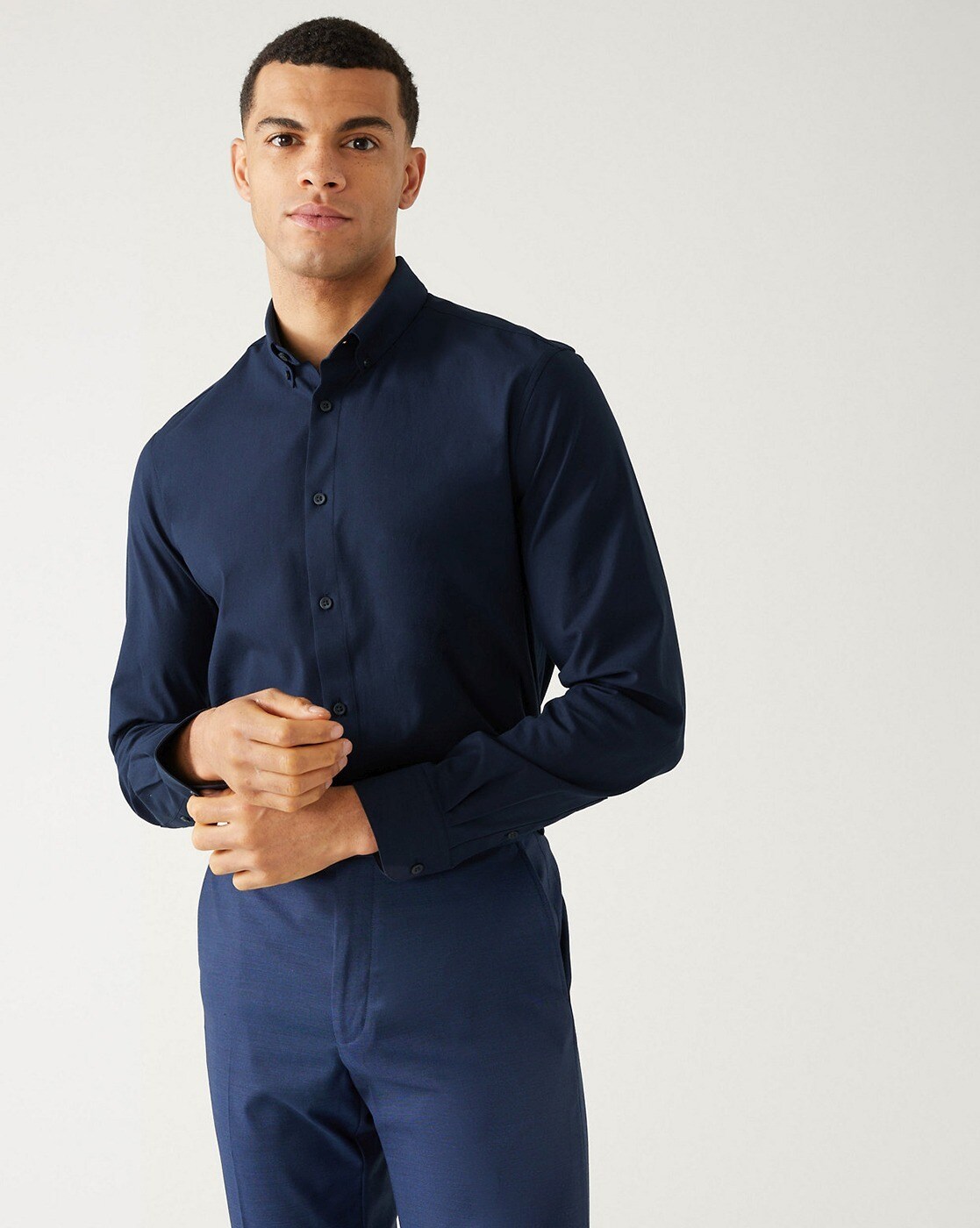 Buy Navy Blue Shirts for Men by Marks & Spencer Online