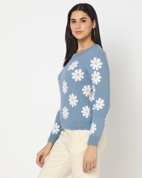 Floral print shop sweater women's