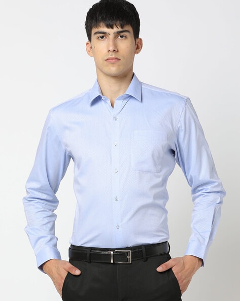 GIZA Cotton Shirt with Patch Pocket