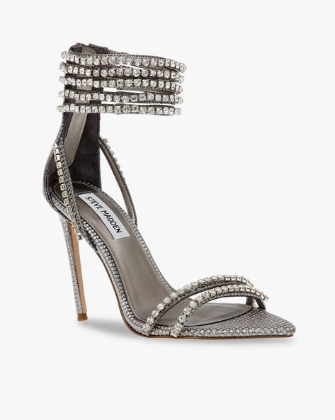 Steve Madden Bonjour Pewter High Sandals