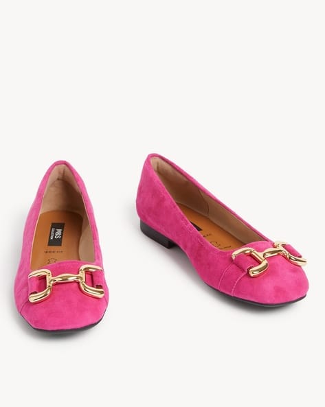 Women Slip-On Shoes with Metal Accent