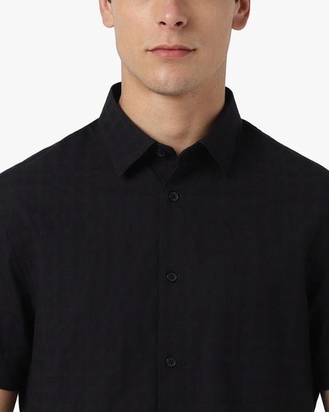 Regular Fit Half Sleeves Shirt with Logo