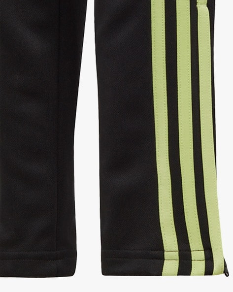 Adidas neon green and black snap hot sale track pants