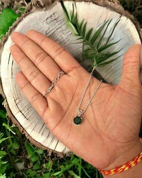 Silver-Plated Charms Pendant with Chain-image-17