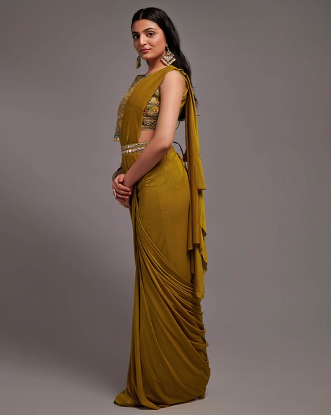 Belted Sarees For Those Who Are Looking For Fuss-Free Outfit Options! |  WedMeGood