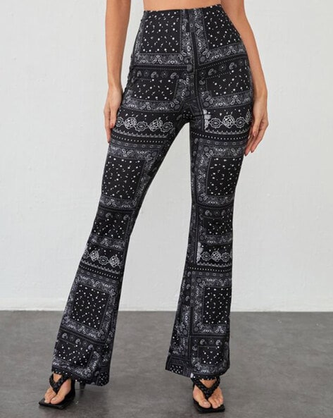 Buy Women Black Printed Pants online | VeroModa