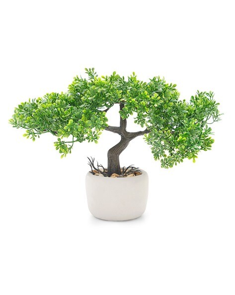 Buy Dn Enterprises Green Bonsai Artificial Tree Plant With Pot For Home  Decor Mini Decorative Office Indoor Décor Online at Best Prices in India -  JioMart.