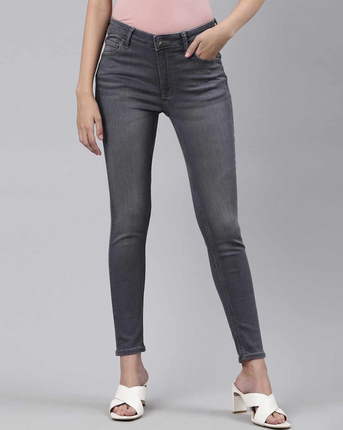 Buy Grey Jeans & Jeggings for Women by STUDIO NEXX Online | Ajio.com