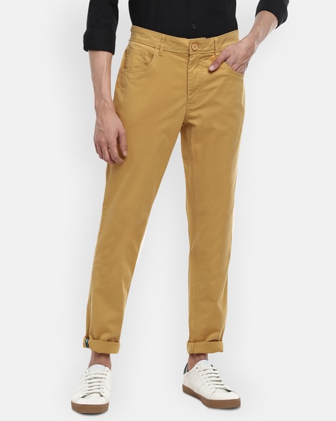 Yellow Cotton Velvet Trousers | Stefano Bemer