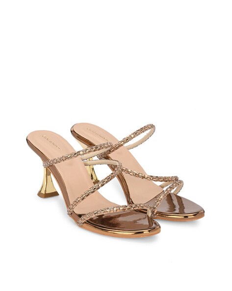 Women Embellished Cone Heeled Sandals