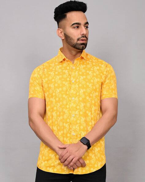 yellow paisley shirt