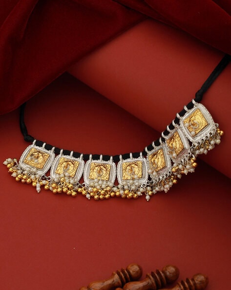 Komal Pandey Inspired Pearl Drop Choker - IJ Jewels