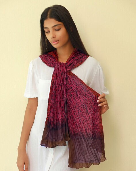 Printed Pleated Scarf Price in India