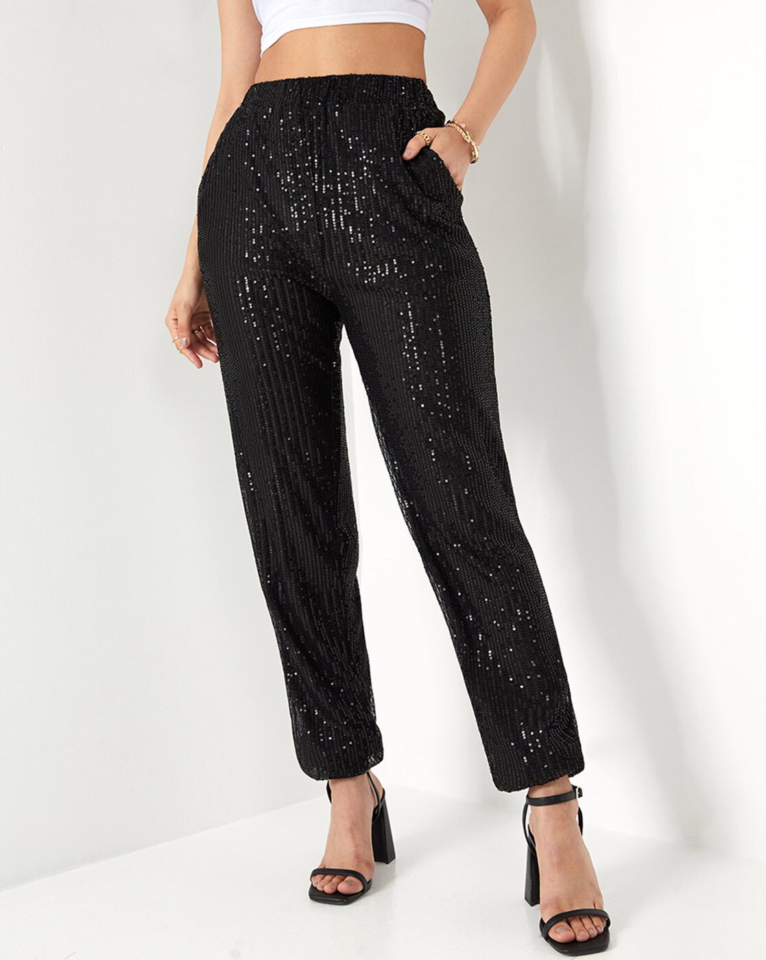 ALLSAINTS Leanna Sequined Trousers | Bloomingdale's