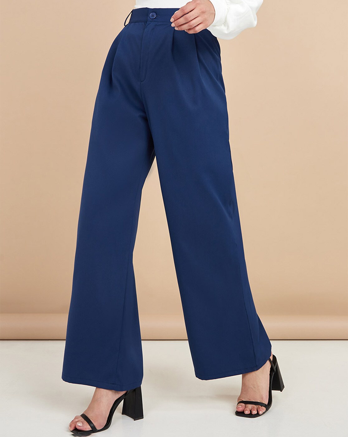 Wholesale Women High Waist Loose Wide Leg Long Trousers Female Casual Work  Wear Lady Office Pant From malibabacom
