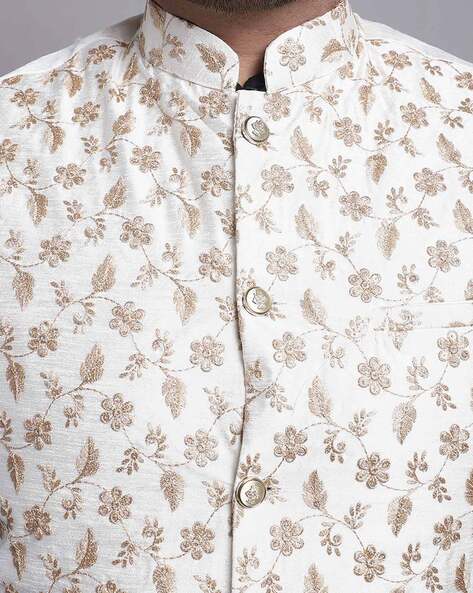 Floral Embroidered Nehru jacket