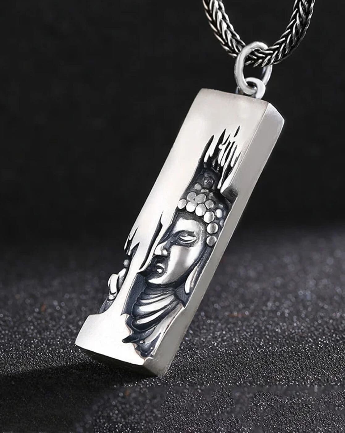 Silver deals buddha chain