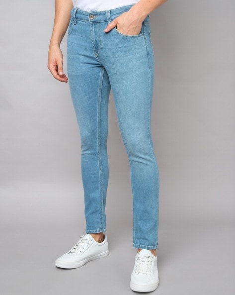 Spykar Men Mid Blue Cotton Super Slim Fit Tapered Length Jeans (Super  Skinny) - mdss1bc017midblue