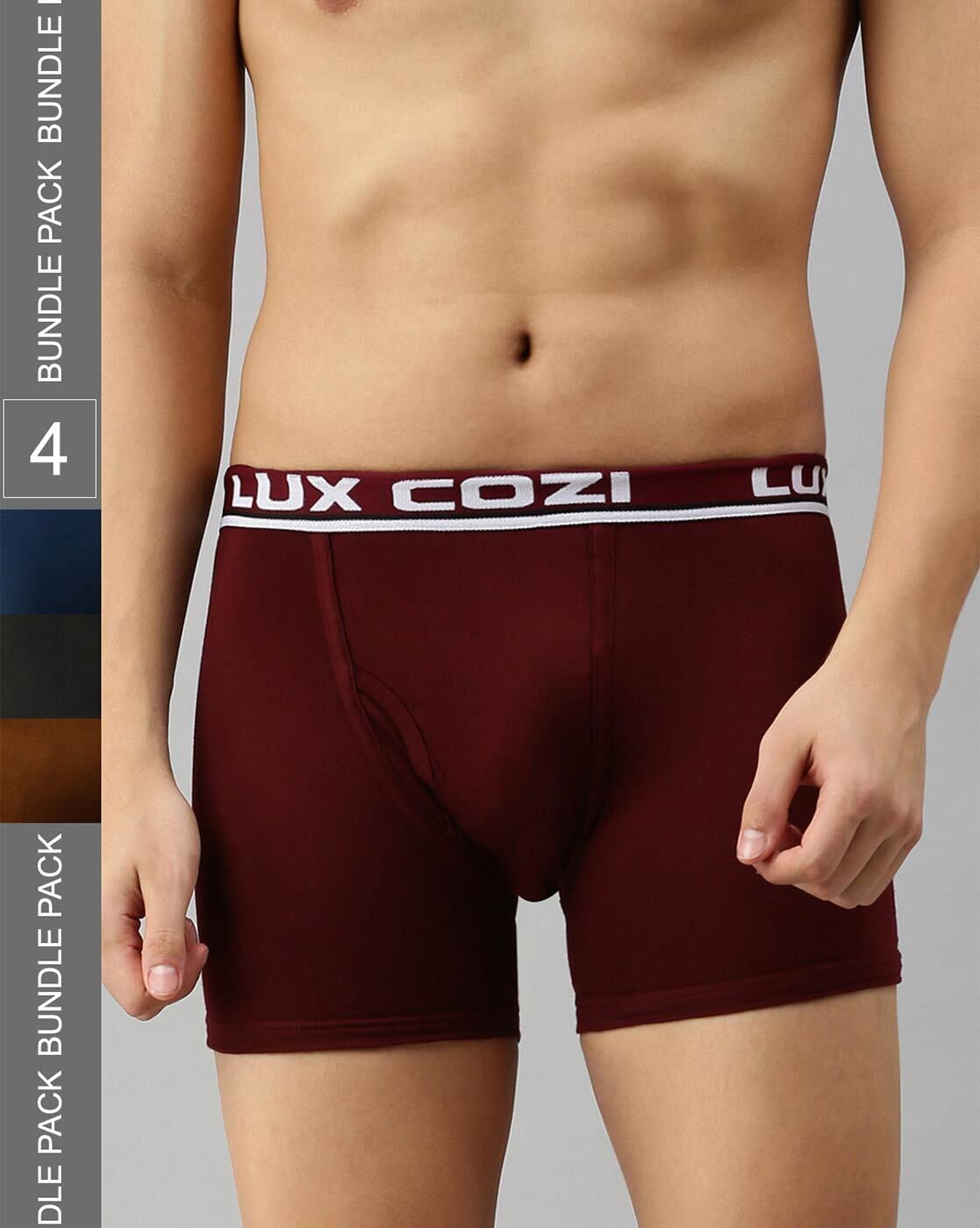 Buy Lux Cozi Men Pack Of 3 Logo Printed Detail Trunks - Trunk for Men  21874738 | Myntra