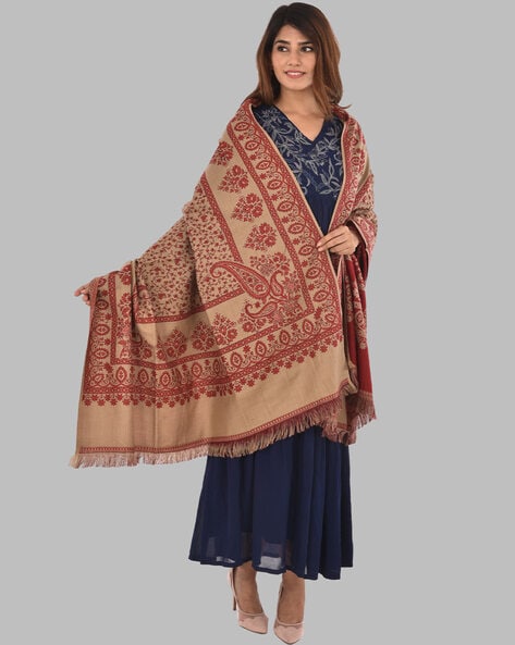 Shawl with Floral Woven Motifs Price in India