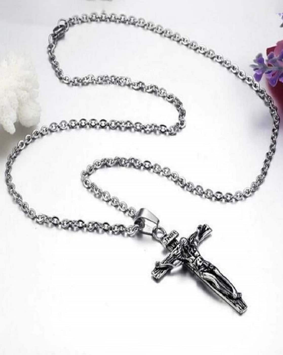 アクセサリー vintage silver925 Jesus cross necklace -1117Wx1400H-466347497-silver-