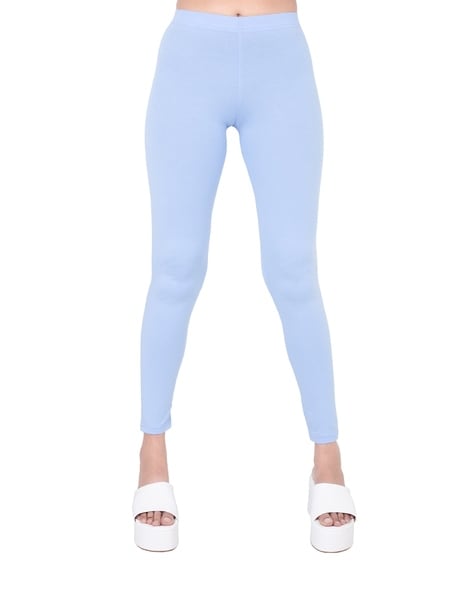 Rib Seamless Gym Leggings With Scrunch Ruched Bum Sky Blue – Styledup.co.uk