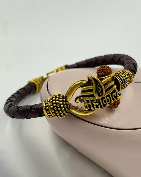Sawan Gift Designer OM Rudraksha Bracelet- Mahadev Lord Shiva Fashion Wrist  Band | eBay