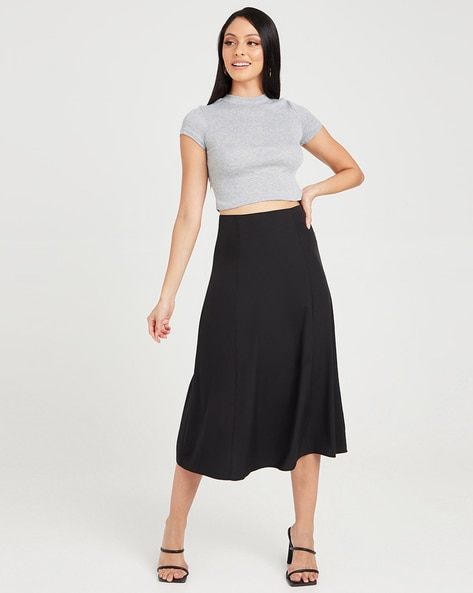 Buy Black Skirts for Women by Styli Online