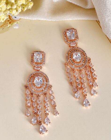 Cubic Zirconia Women's Earrings - Buy Wholesale American Diamond Stylish Earrings  Online | Arihant Bangles